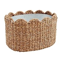 Mud Pie Scallop Woven Party Tub, 16' x 10