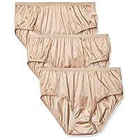 Shadowline Women's Plus-Size Panties-Nylon Hipster (3 Pack)
