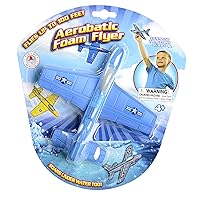 Aeromax Aerobatic Foam Flyer. Safe and soft for indoor & outdoor use. Soars underwater too!, Blue or Yellow (Colors may vary)