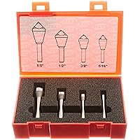 KEO 53528 Cobalt Steel Single-End Countersink Set, Uncoated (Bright) Finish, 90 Degree Angle, 5/16