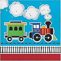 Creative Converting 2 Ply All Aboard Luncheon Napkins, 6.5