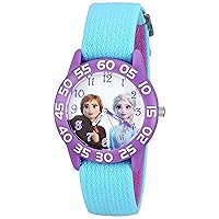 Disney Frozen Kids' Plastic Time Teacher Analog Quartz Nylon Strap watch