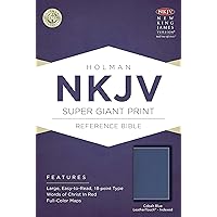 NKJV Super Giant Print Reference Bible, Cobalt Blue LeatherTouch, Indexed