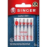 SINGER Leather Sewing Machine Needles, Size 90/14, 100/16-5 Count
