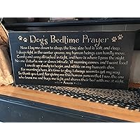 Dogs Bedtime Prayer Primitive Wood Sign Farmhouse Wall Art Wooden Plaque