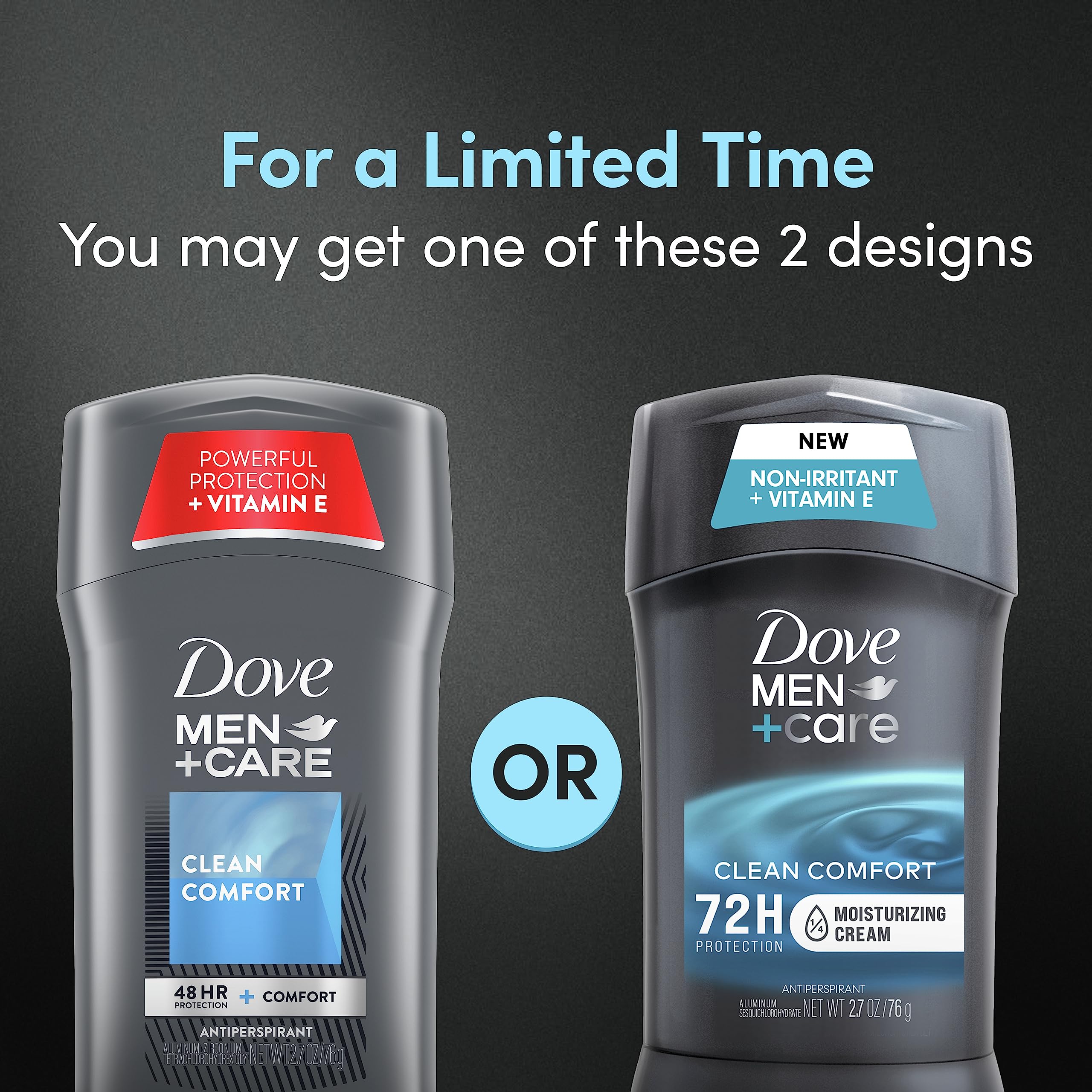 Dove Men+Care Antiperspirant Deodorant Stick Clean Comfort 4 Count 72-Hour Sweat & Odor Protection Antiperspirant for Men With 1/4 Moisturizing Cream 2.7 oz