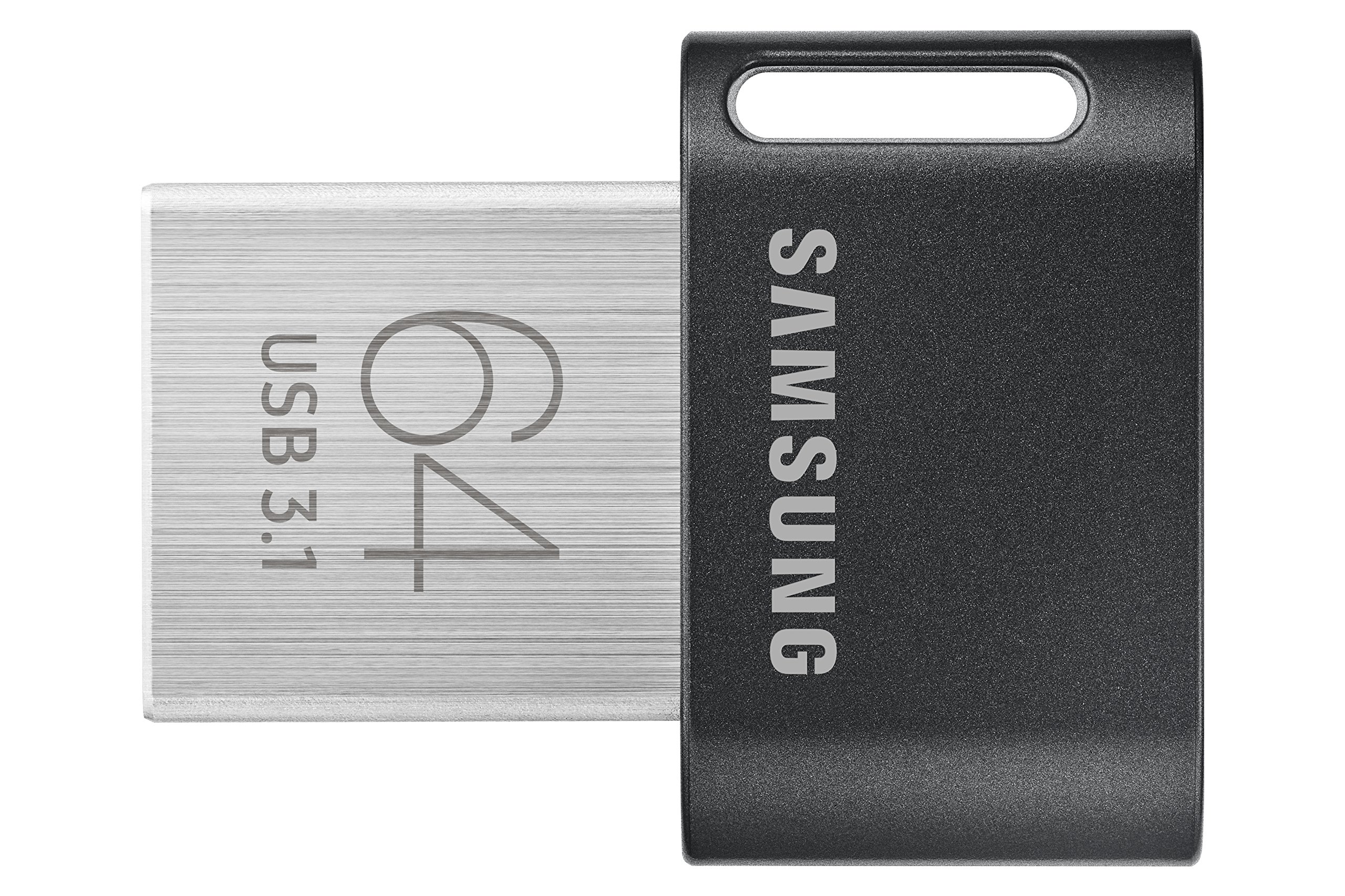 SAMSUNG MUF-64AB/AM FIT Plus 64GB - 300MB/s USB 3.1 Flash Drive, Black/Sliver
