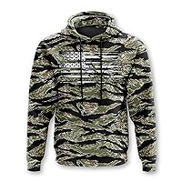 Tactical Pro Supply - American Flag Patriotic Hoodies for Men and Women | Decorated in The USA made from 100% Cotton & Double-Stitched |Long-Lasting & Durable Tee | Machine Washable