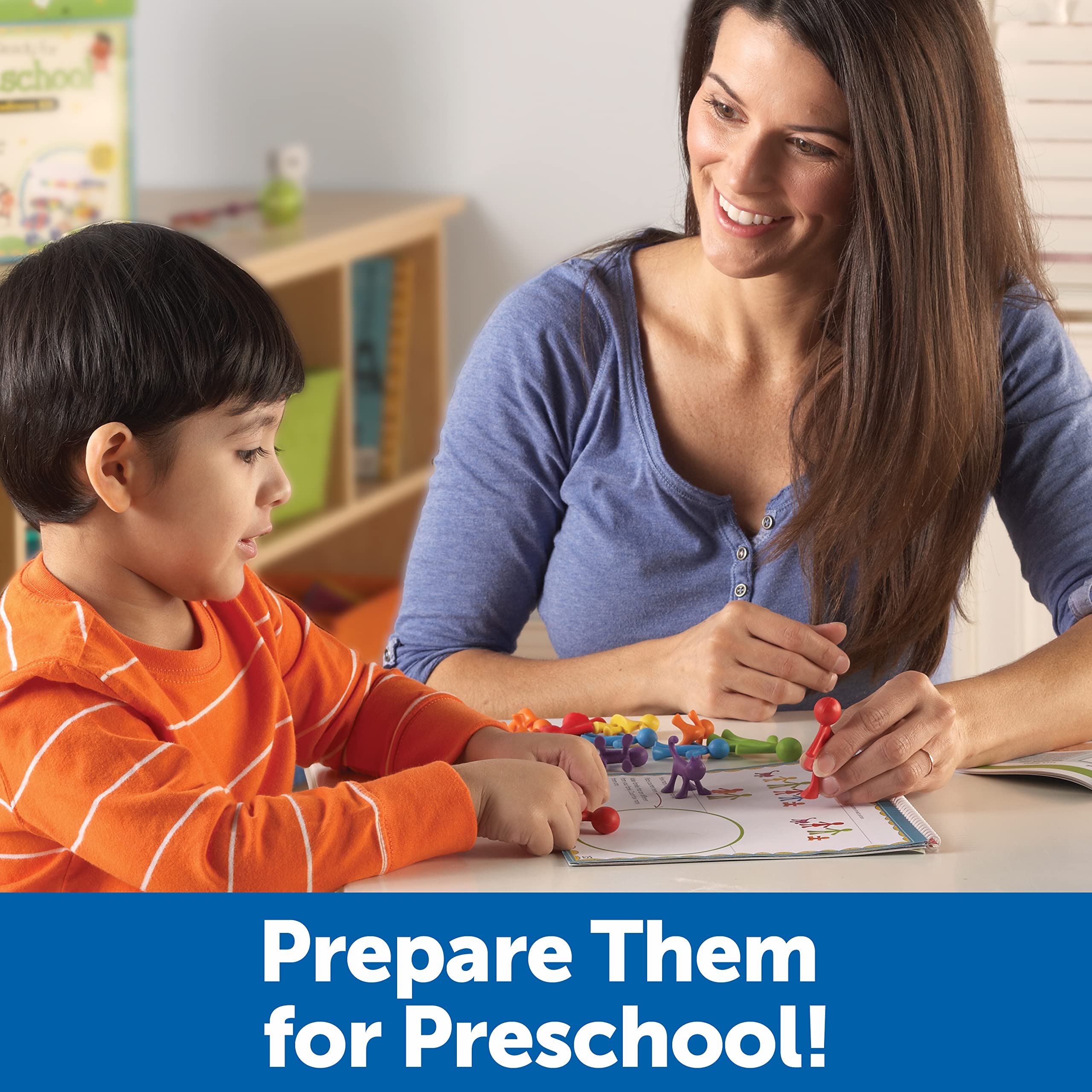 Learning Resources All Ready for Preschool Readiness Kit - 60 Activities Set, Ages 3+, Kindergartner Preparation Kit, Preschool Homeschool, Preschool Curriculum Kit