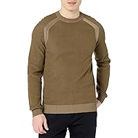 BOSS Men's Lightweight Ribbed Cotton Blend Pullover Sweater