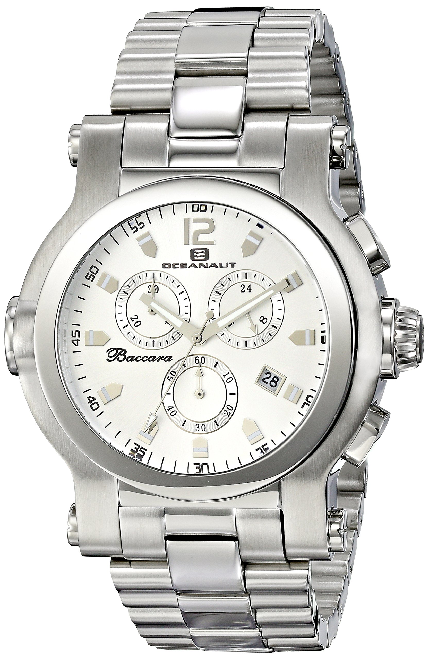Oceanaut Men's OC0820 Baccara XL Analog Display Quartz Silver Watch