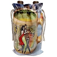 3dRose Argentina Buenos Aires, Tango Craft souvenir-SA01 CMI0128-Cindy Miller Hopkins- Wine Bag, 13.5 by 8.5-inch , Wine Bag, Beige