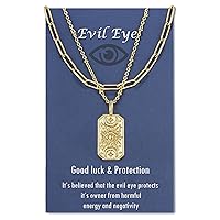 Tarsus Evil Eye Necklace Gold Mal De Ojo Amulet Nazar Third Eye Necklace Protection Jewelry Gifts for Women Girls