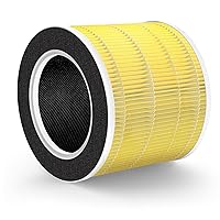 RP-AP089-F1 Compatible with RENPHO Replacement Filter RP-AP089W RP-AP089B AP-089 AP-089S 5-Stage H13 True HEPA Filter, Yellow 1-Pack