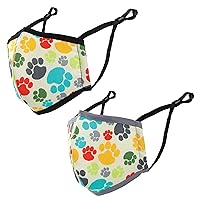 Adjustable Children's 3-Layer Face Mask, Reusable, Child Age 3-7 Year Old, 2 Count