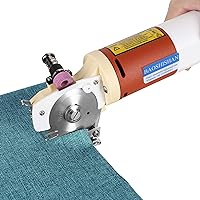 BAOSHISHAN Electric Rotary Fabric Cutter 65mm Hand-Held Blade Cloth Cutting Machine, Scissors 110V for Carpets, Multi-Layer Leather Under 25mm 1inch