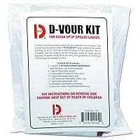 Big D 169 D-Vour Clean-Up Kit for Clean-Up and Disposal of Spilled Bodily Fluids (Pack of 6) - Ideal for use in schools, restaurants, health care facilities, grocery stores