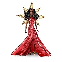 Barbie 2018 Holiday Doll with Red Metallic Gown and Accessories