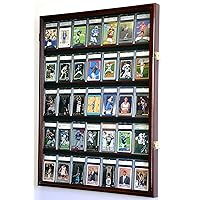 35 Graded Sport Cards/Collectible Card Display Case Wall Cabinet w/98% UV Door, Lockable