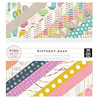 American Crafts Pink Paislee Birthday Bash 6 x 6 Inch 36 Sheet Paper Pad