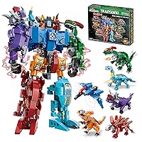JitteryGit Army Dinosaur Robot Stem Building Toy  Gifts for Boys Ages 6 7  8 9 10 11 