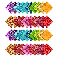 Soimoi Batik Print Precut 5-inch Cotton Fabric Quilting Squares Charm Pack DIY Patchwork Sewing Craft