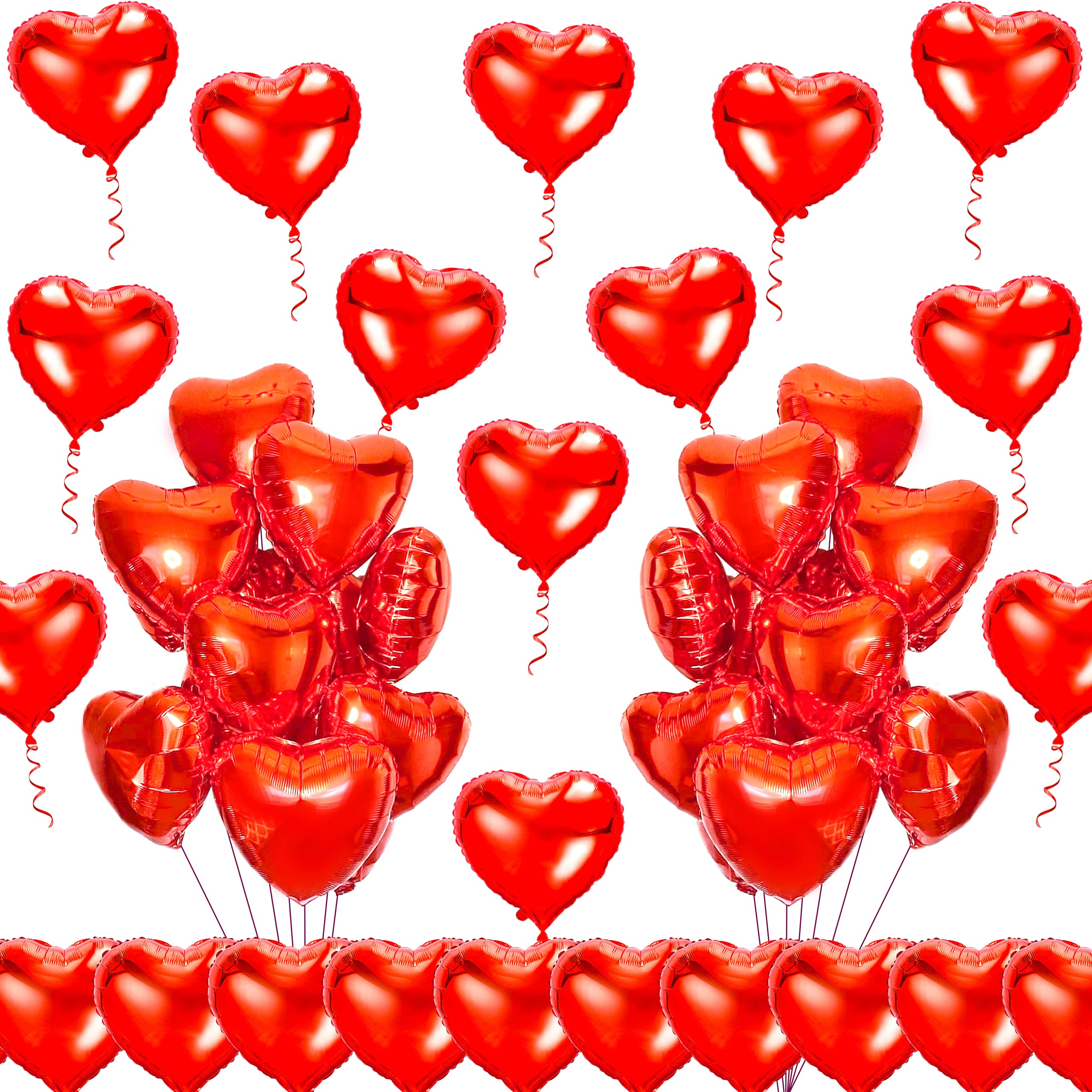 Mua Love Balloons Red- 50Pcs 10inch Foil Heart Balloon, Valentine ...