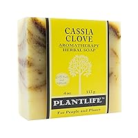 Plantlife Cassia Clove Bar Soap - Moisturizing and Soothing Soap for Your Skin - Hand Crafted Using Plant-Based Ingredients - Made in California 4oz Bar