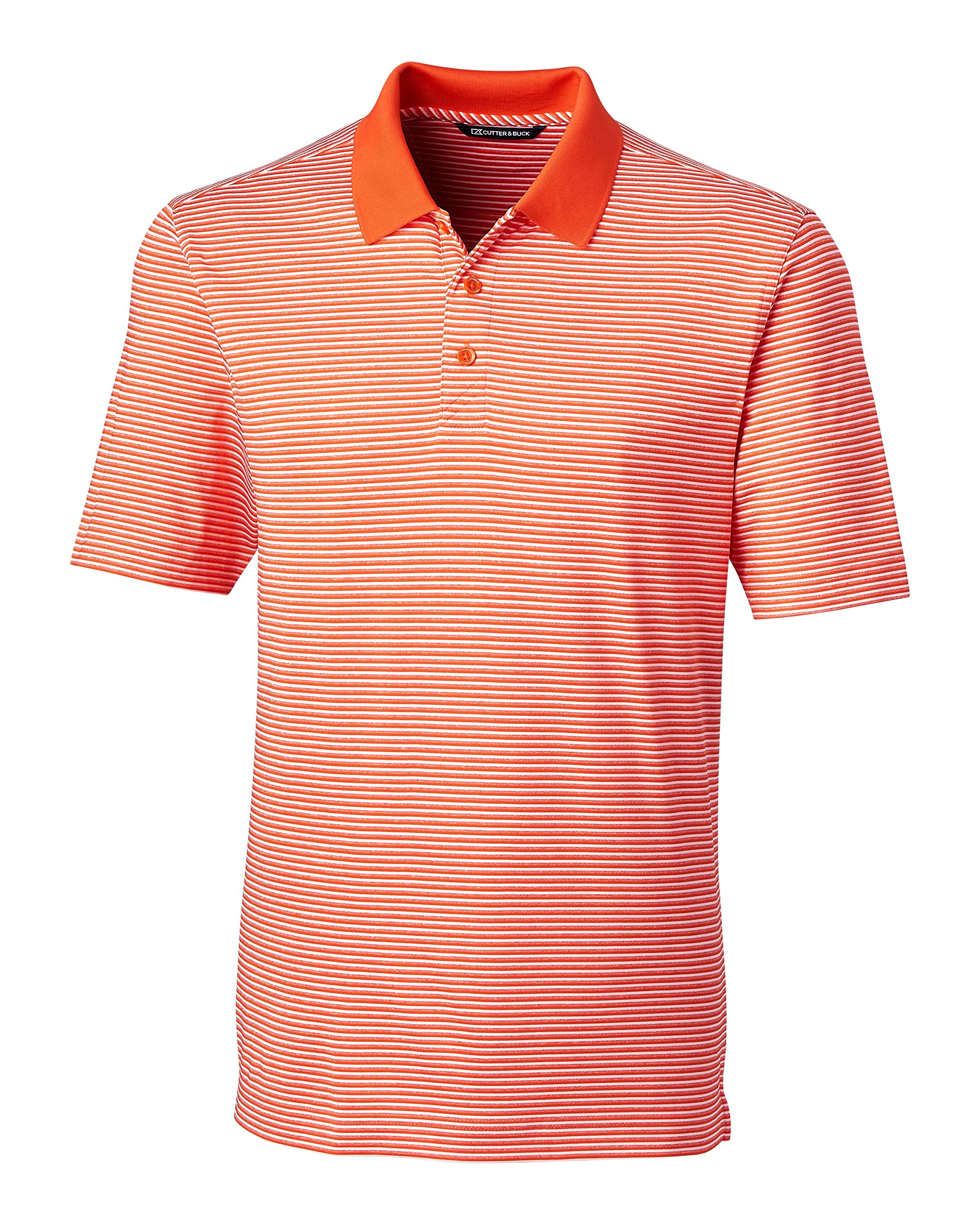 Cutter & Buck Men's Big and Tall Moisture Wicking Drytec UPF 50 Forge Tonal Stripe Polo Shirt