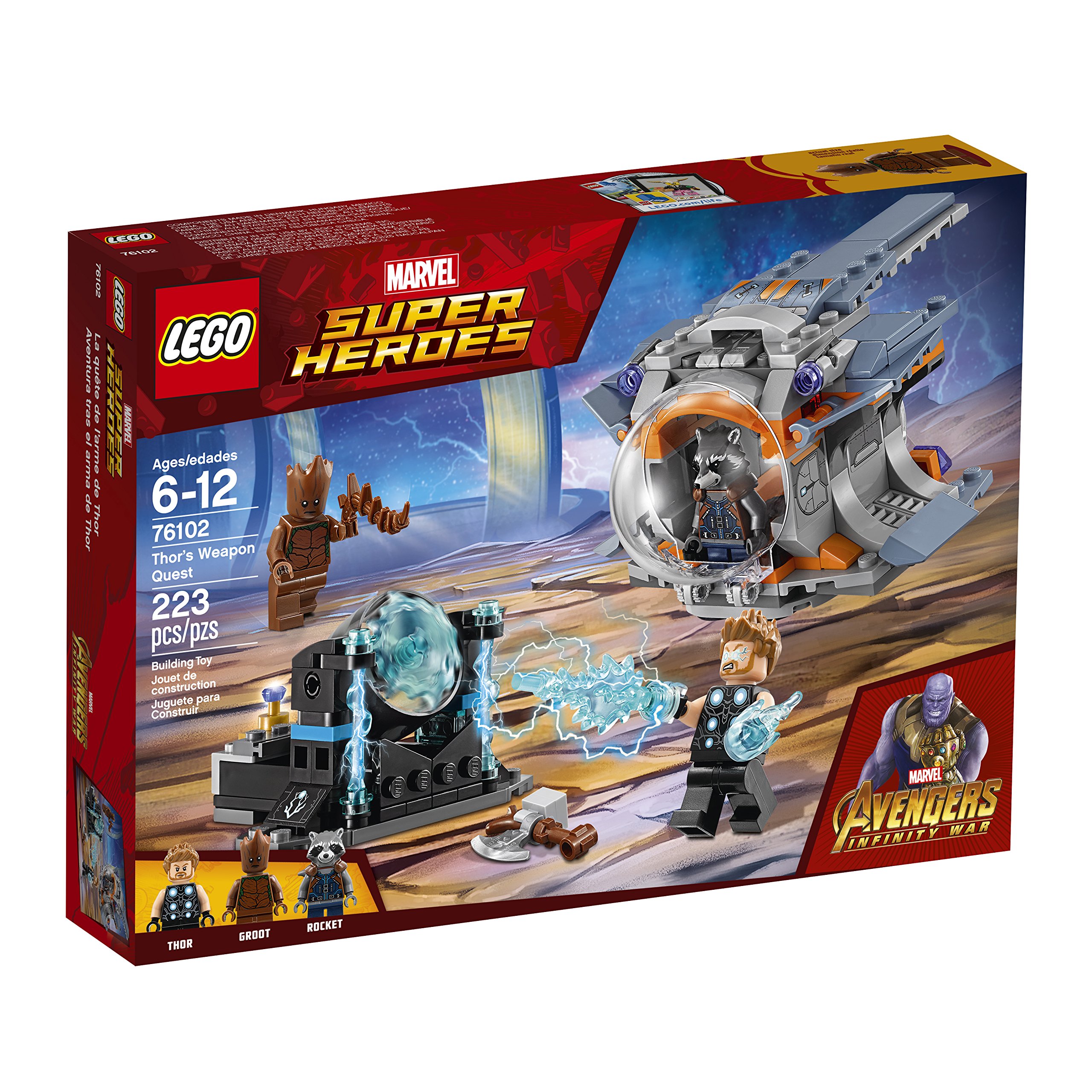 LEGO Marvel Super Heroes Avengers: Infinity War Thor's Weapon Quest 76102 Building Kit (223 Pieces)