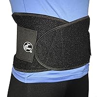 Double Strap Back Support Waist Belt For Abdominal and Lumbar Regions, Lower Back Support Brace, Back Pain Relief, Back Compression, Promotes Good Posture, Supports Spine Stability