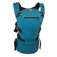 Contours Baby Carrier Newborn to Toddler |Wonder 3 Position Convertible Easy-to-Use Baby Carrier with Pockets for Men and Women, Newborn, Front Face in and Front Face Out (8-30 lbs) - Washed Teal
