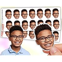 Personalized Face Stickers - Portrait | Sheet with Die Cut Stickers | Customized - Picture Decals | Waterproof | Funny Photo Stickers | Photo Gift Idea