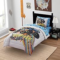 Kids Bedding Set Bed in a Bag for Boys and Girls Toddlers Printed Sheet Set and Comforter, Twin, Monster Truck