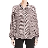Max Studio Women's Button Front Fitted Blouse