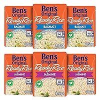 BEN'S ORIGINAL Ready Rice Basmati and Jasmine Rice Variety Pack, Easy Dinner Sides, 8.5 OZ Pouch (Pack of 6)