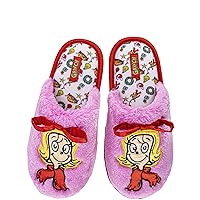 Grinch Girl's Cindy Lou Who Character Fuzzy 3D Slippers, (Size