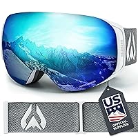 Wildhorn Roca Ski Goggles Men Women Anti-Fog/Scratch 100% UV-Magnetic Lens-Snowboard Snow Goggles Men Women Adult
