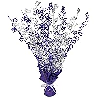 Party 21391 - Glitz Purple and Silver 13th Birthday Balloon Weight Centrepiece