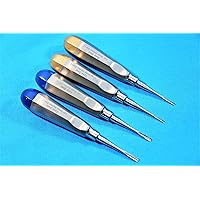 Dental Luxating Elevator Surgical Root Instruments Straight Tip 1.3 mm 2mm 3mm 4mm Set of 4 Each Premium German