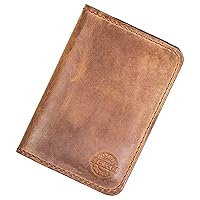 Genuine Leather Wallets for Men, Handmade Vintage Distressed Slim Bifold Men's Wallet (brown)