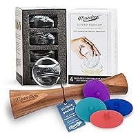 Masontops Deluxe Mason Jar Fermentation Tool Set - Regular Mouth Essentials - Silicone Pipe Lids Plus Weights And Tamper