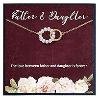 Father Daughter Necklace for Daughter Gifts from Father to Daughter Gifts from Dad Personalized Daughter Jewelry Gifts for Daughter Birthday Gifts