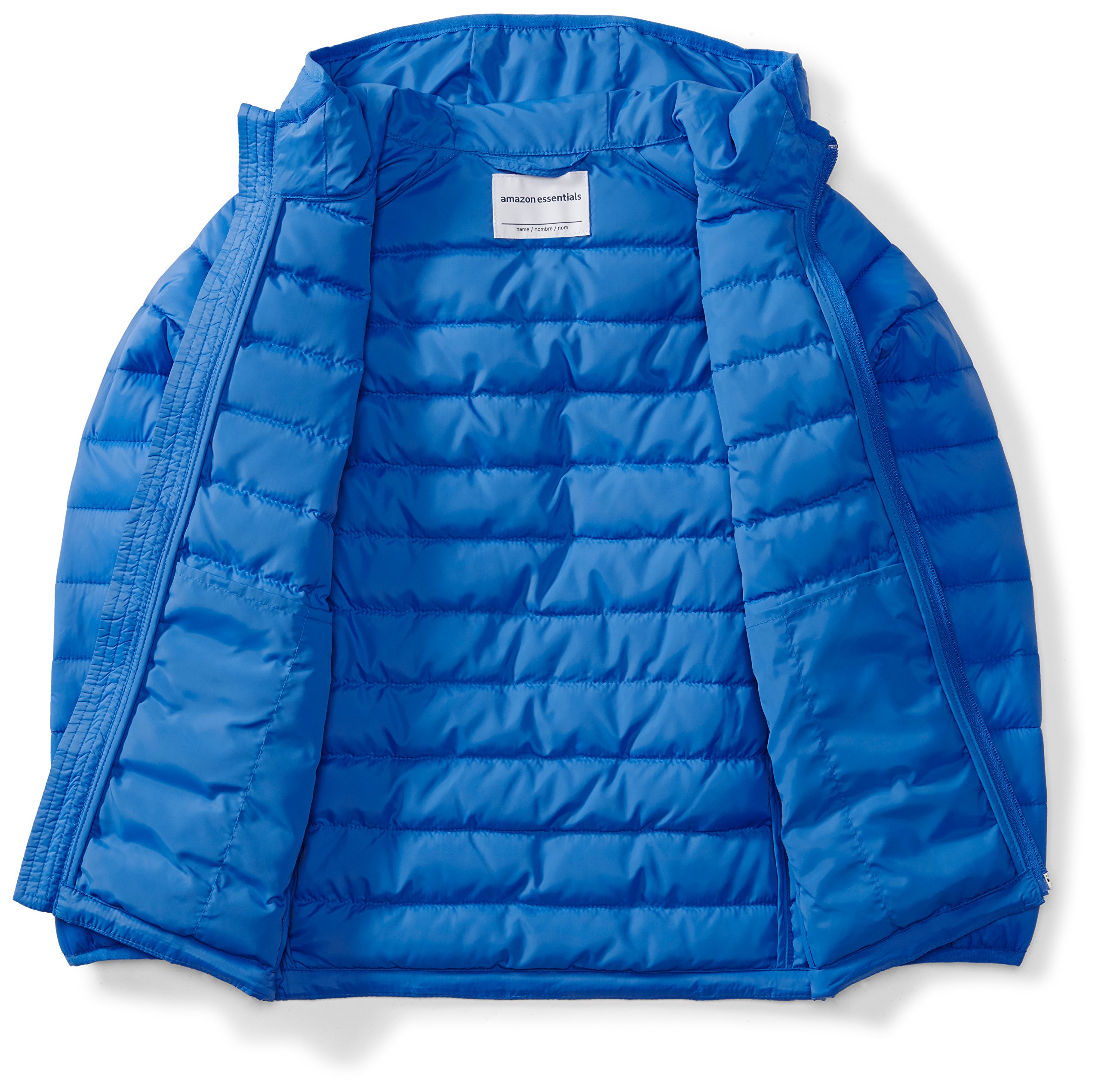 Amazon Essentials Boys and Toddlers' Lightweight Water-Resistant Packable Hooded Puffer Coat