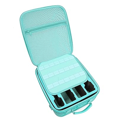 Nintendo Switch Deluxe Carrying Case-Turquoise Storage Bag with Handle and Shoulder Strap Fits Complete Switch System Console+Switch Dock+ Pro Controller +Joy-Con grip+ Poke Ball Plus & Accessories.