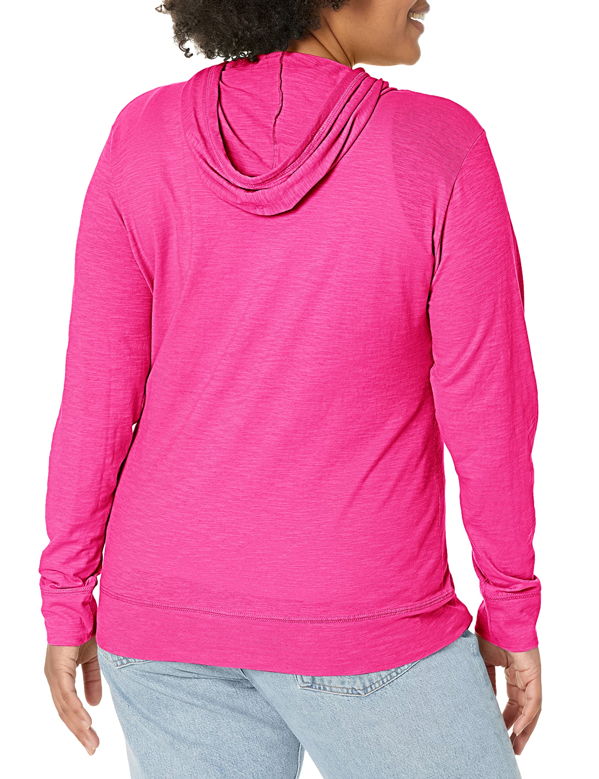 Hanes Women's Full Zip Slub Cotton Jersey Hoodie