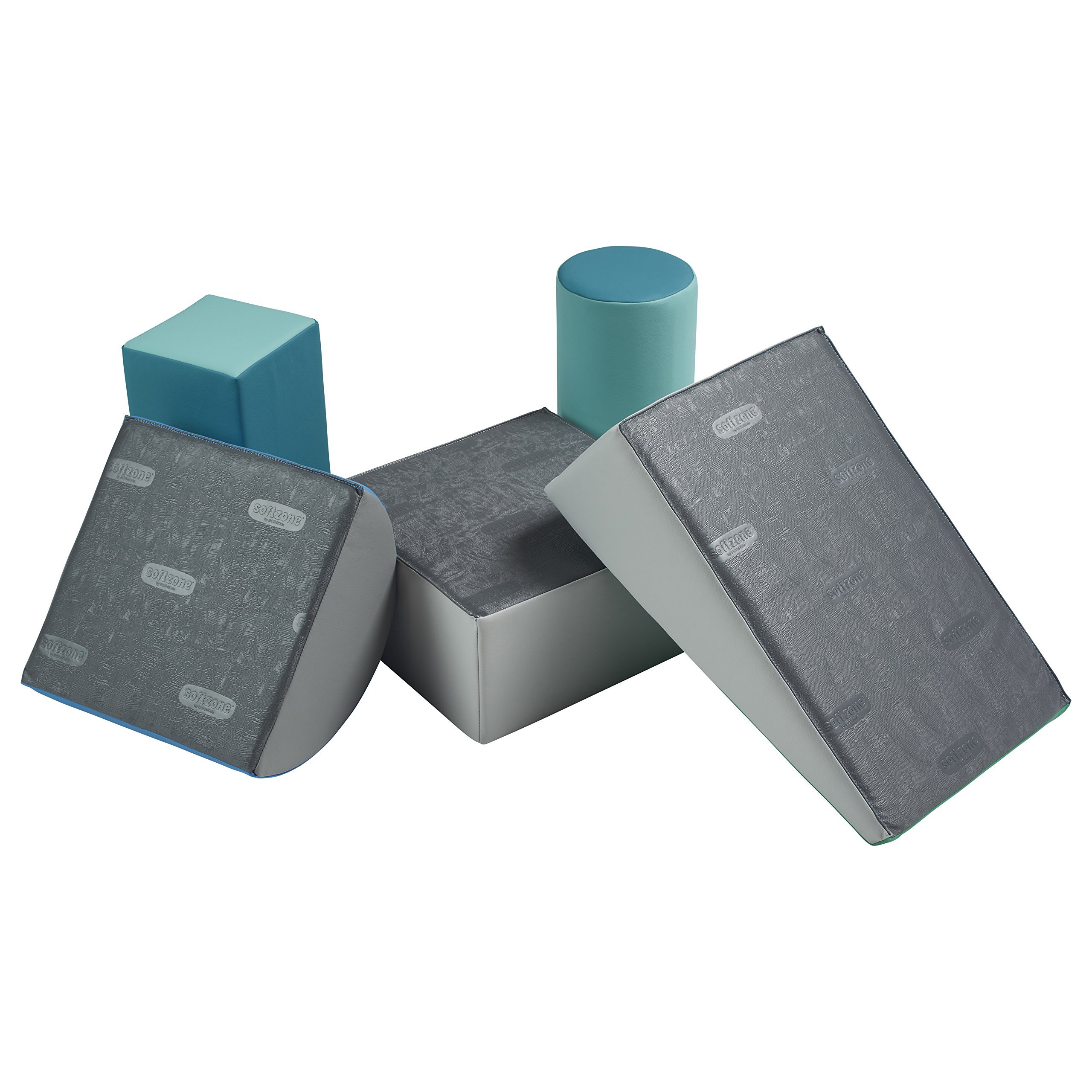 ECR4Kids SoftZone Climb and Crawl Playset, Building Blocks, Contemporary, 5-Piece