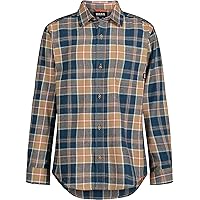 Bass Outdoor Boys' Long Sleeve Flannel Button Down Shirt
