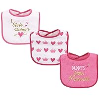 Luvable Friends Unisex Baby Cotton Terry Drooler Bibs with Fiber Filling
