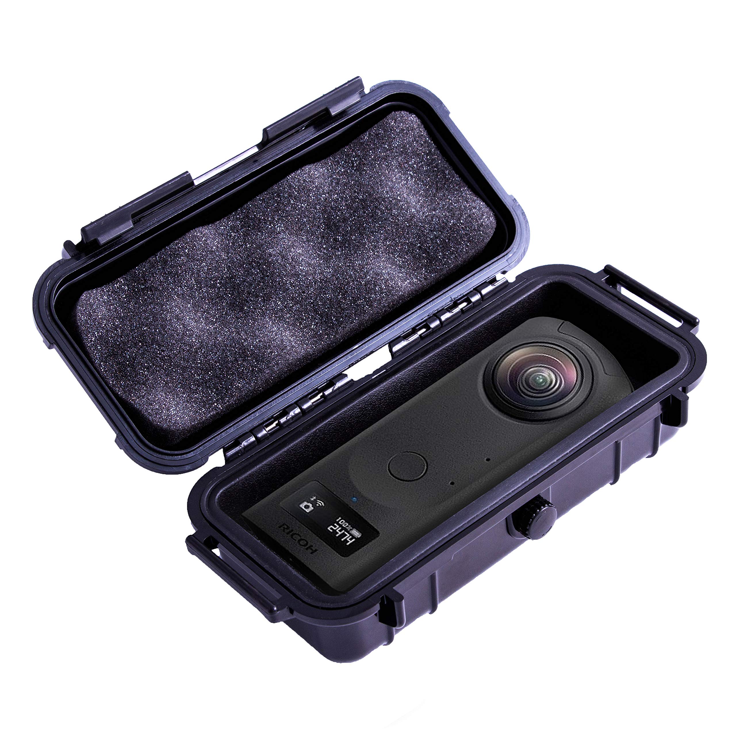 Casematix 7 inch Waterproof 360 Action Camera Case Compatible with Ricoh Theta Z1 360 Degree Camera, Case Only